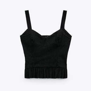 Zara Black Bustier Top